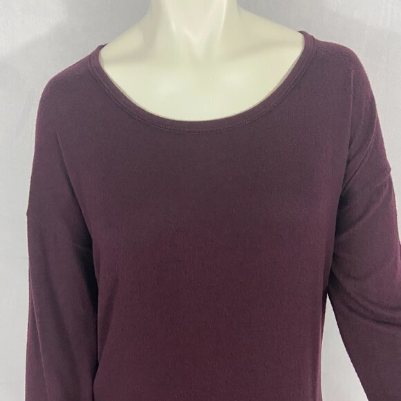 Athleta Women’s Long Sleeve Shirt Top Burgundy Size L Scoop Neck NWOT - Picture 3 of 6